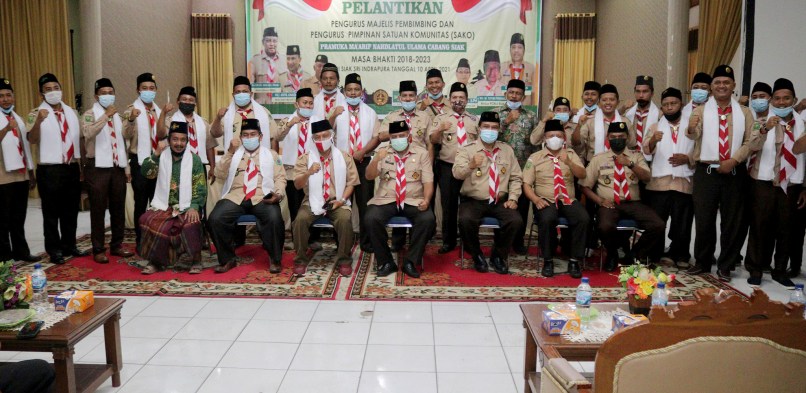 Bupati Siak, Alfedri Lantik Pengurus SAKO Pramuka Ma arif NU 